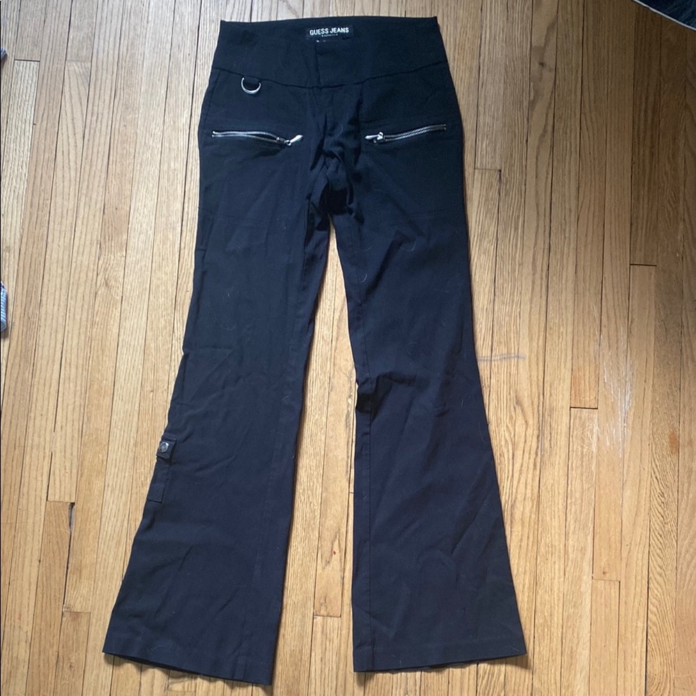 Vintage Y2K Guess Flared Black Casual Bottoms